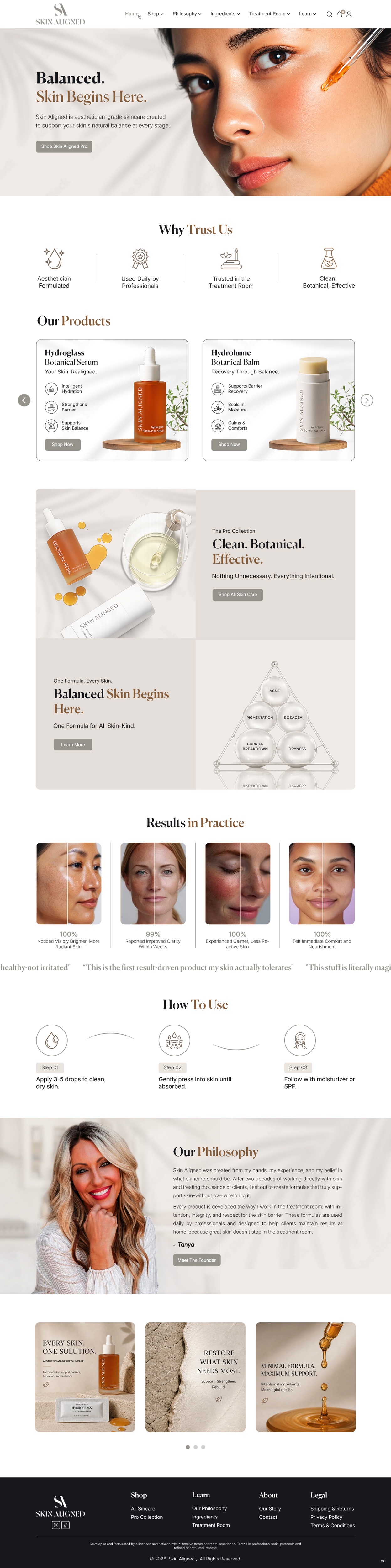 Web-Design von pb für Skin Aligned  | Design #37255636