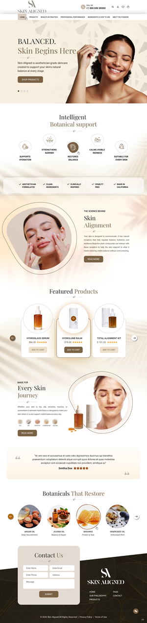 Diseño Web por pb para Skin Aligned  | Diseño: #37255637