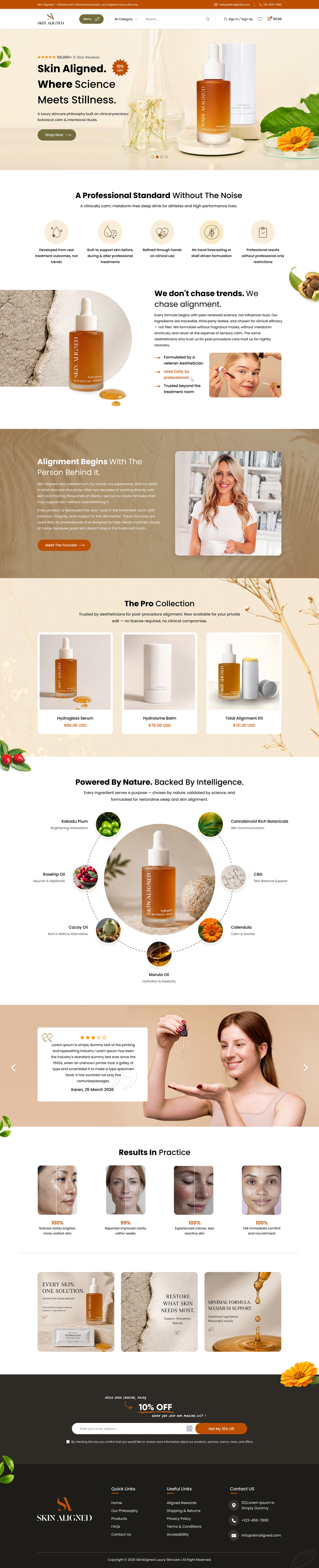 Web-Design von Sbss für Skin Aligned  | Design #37254977