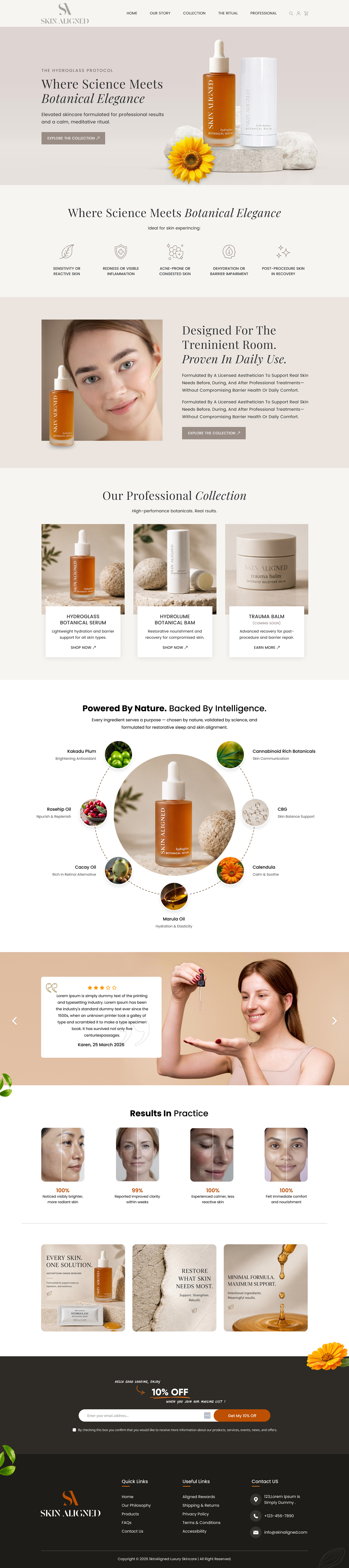 Web-Design von Sbss für Skin Aligned  | Design #37255953