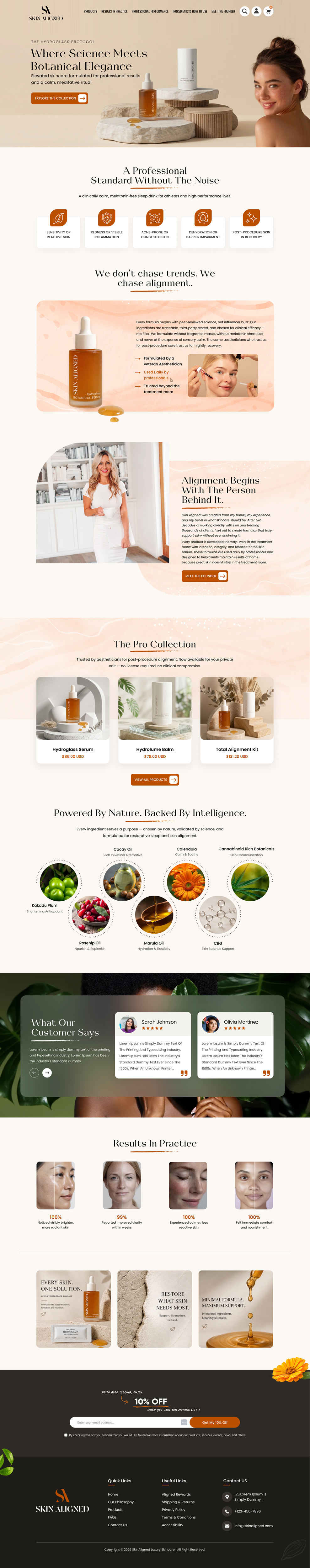 Diseño Web por Sbss para Skin Aligned  | Diseño #37259136