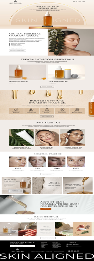 Web Design par beniwalsuman pour Skin Aligned  | Design #37254632