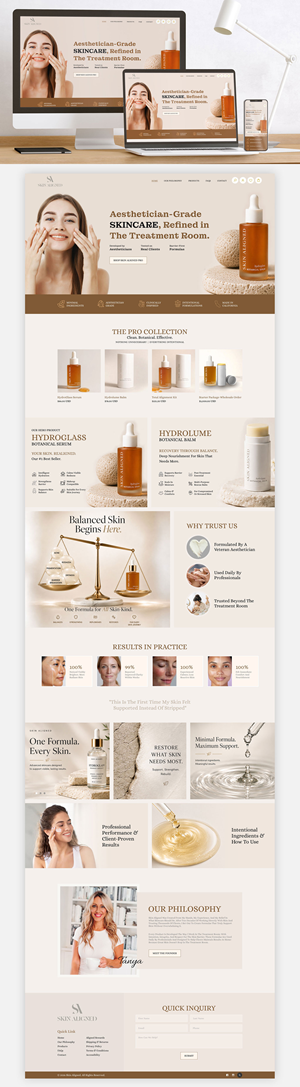 Web Design par Ved Web Services pour Skin Aligned  | Design #37263643