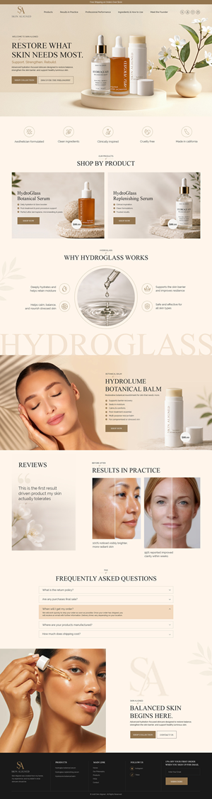 Diseño Web por creative.bugs para Skin Aligned  | Diseño: #37254847
