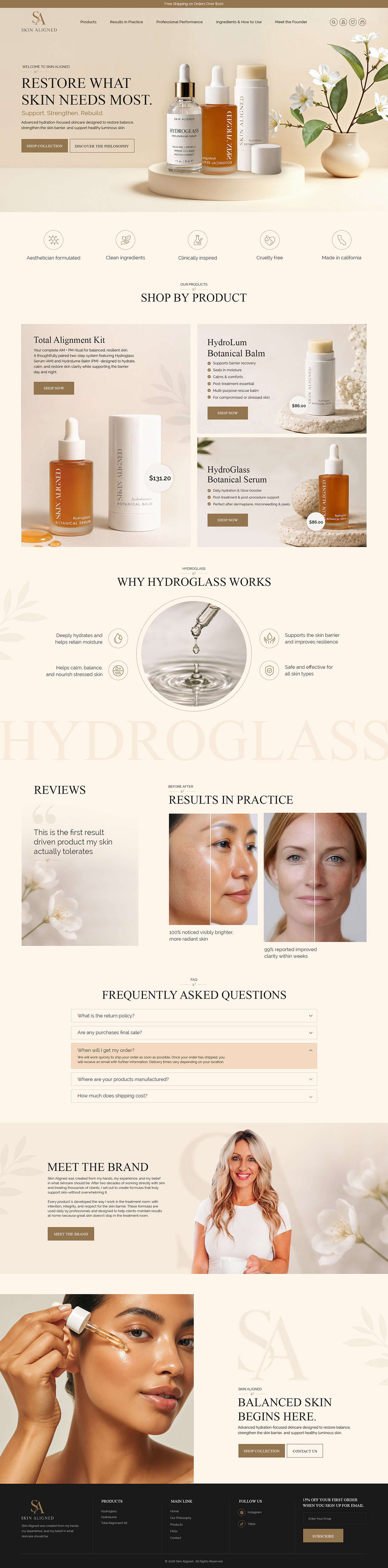 Web-Design von creative.bugs für Skin Aligned  | Design #37257383