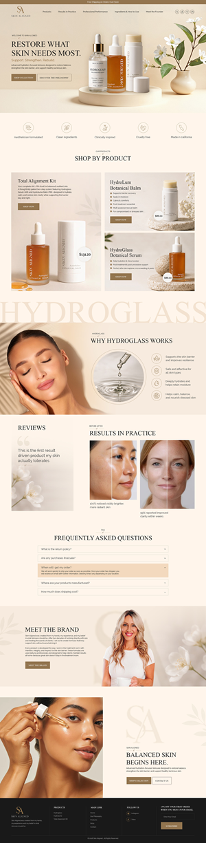 Diseño Web por creative.bugs para Skin Aligned  | Diseño: #37257384