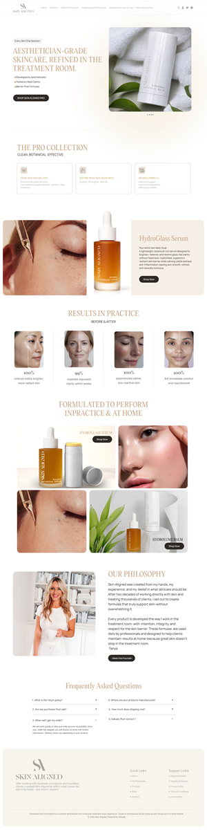 Web Design par Dream Logo Design pour Skin Aligned  | Design #37259102