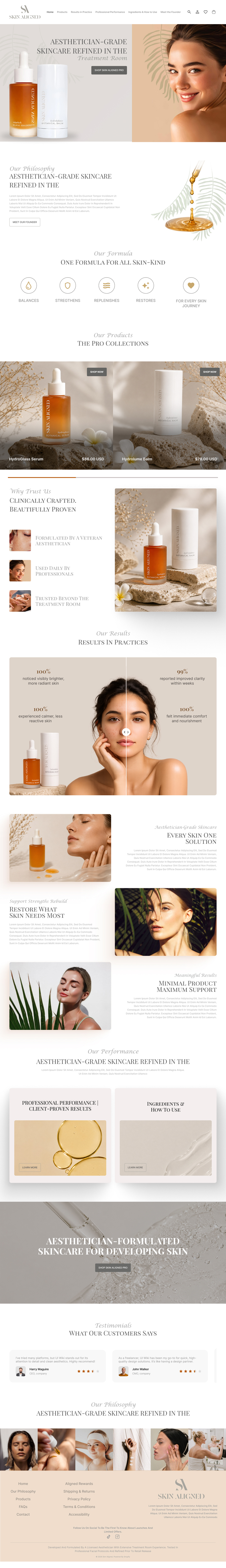 Diseño Web por Dream Logo Design para Skin Aligned  | Diseño #37259103