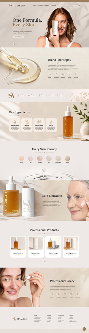 Diseño Web por NZ Creatives para Skin Aligned  | Diseño: #37256054