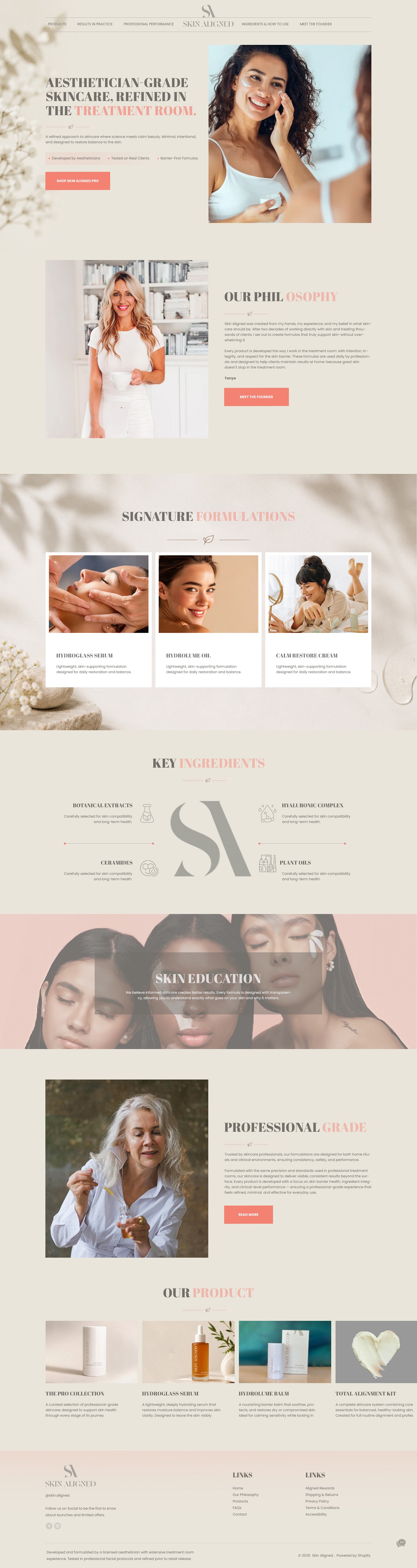 Diseño Web por NZ Creatives para Skin Aligned  | Diseño #37259150