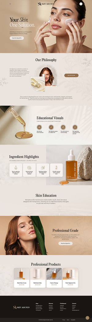 Diseño Web por NZ Creatives para Skin Aligned  | Diseño: #37259151
