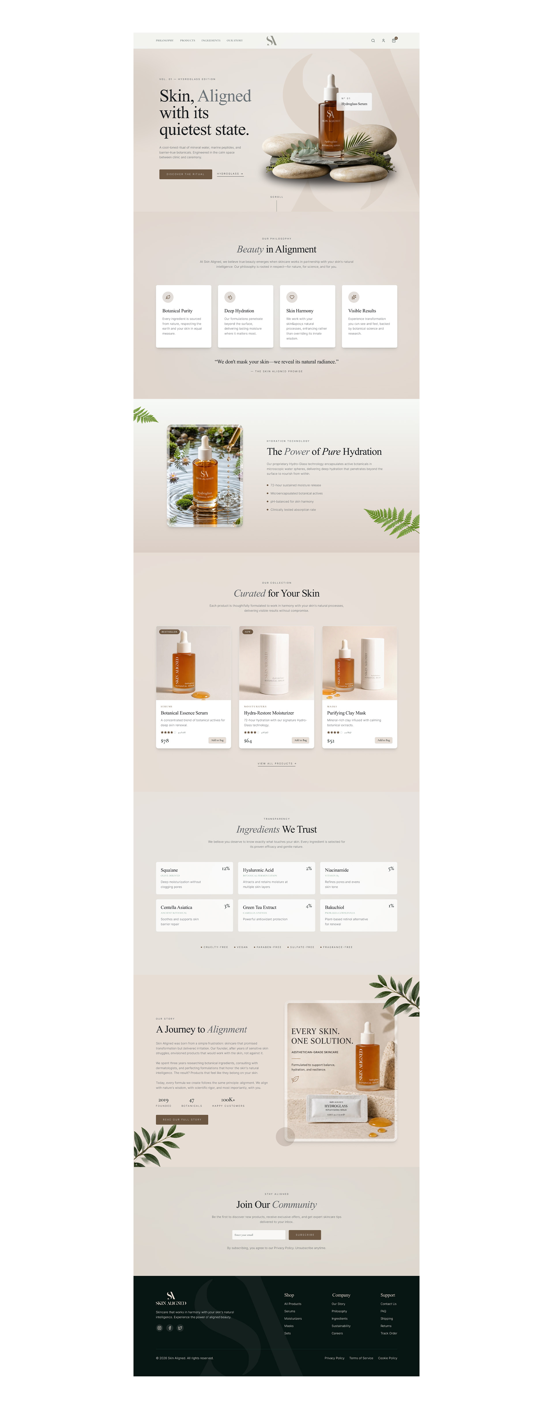 Web-Design von Maxo-Biz für Skin Aligned  | Design #37275447