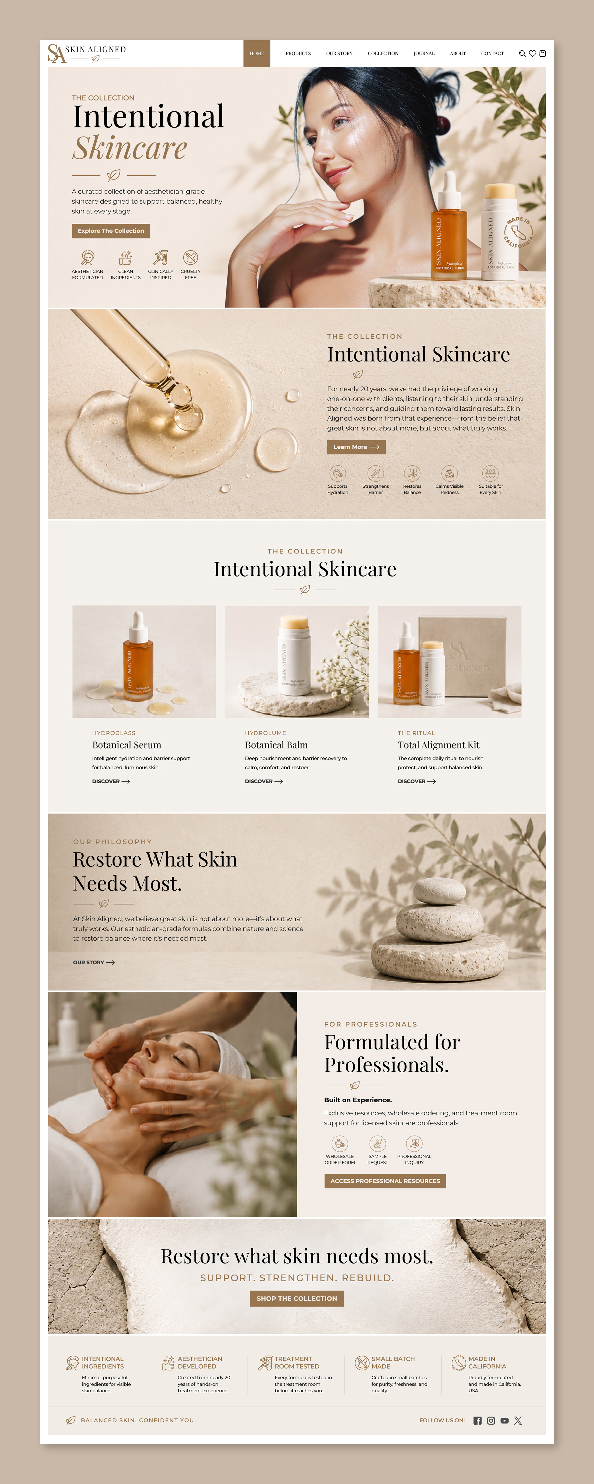 Web-Design von Titan Solbiz für Skin Aligned  | Design #37257951