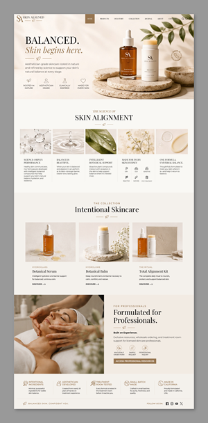 Web Design par Titan Solbiz pour Skin Aligned  | Design : #37264715