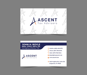 Business Card Design by Thati Designs for Ascent Tax Advisers | Design: #37267127
