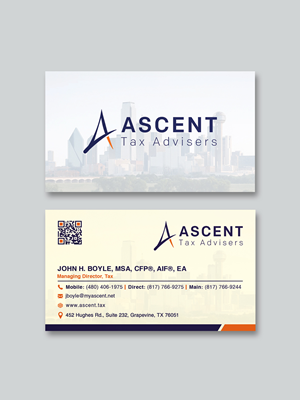 Business Card Design by Creative Moon Design for Ascent Tax Advisers | Design: #37265014