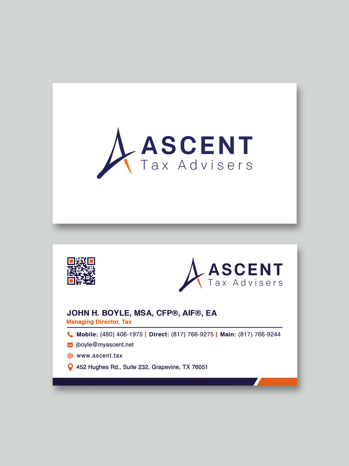 Business Card Design by Creative Moon Design for Ascent Tax Advisers | Design #37265077