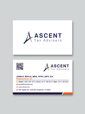 Business Card Design by Creative Moon Design for Ascent Tax Advisers | Design: #37265077