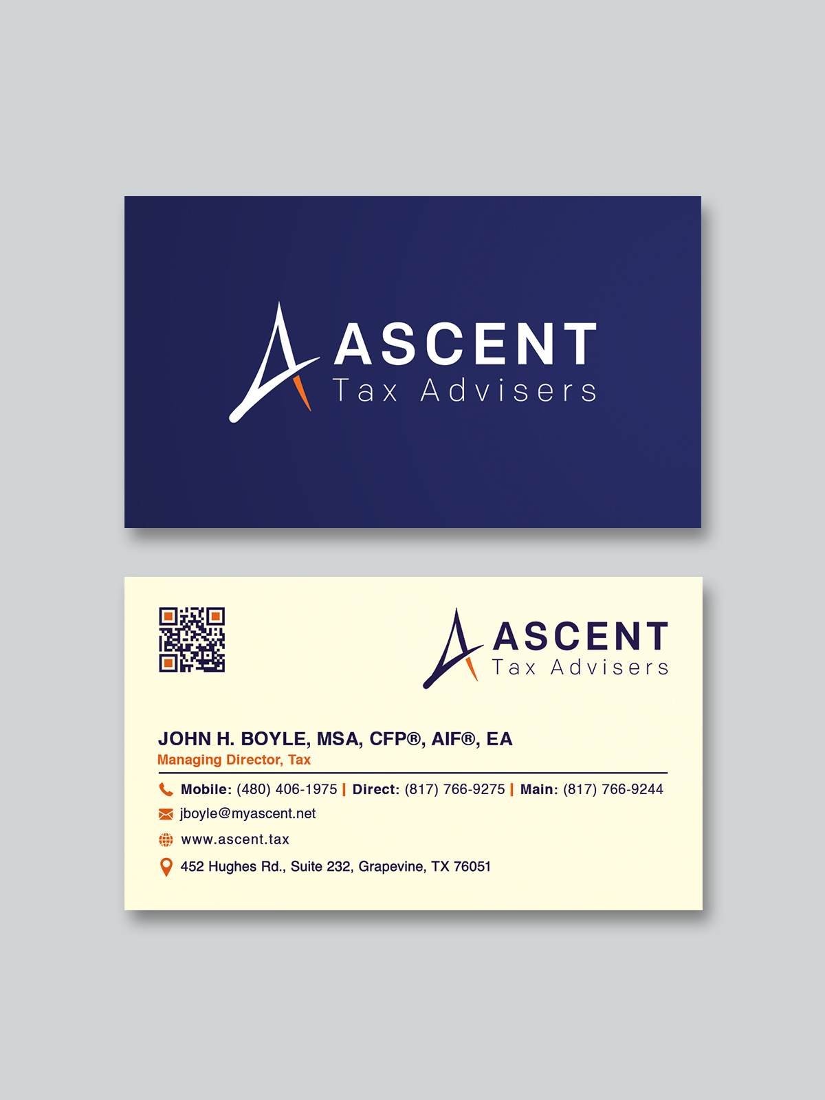 Business Card Design by Creative Moon Design for Ascent Tax Advisers | Design #37265079