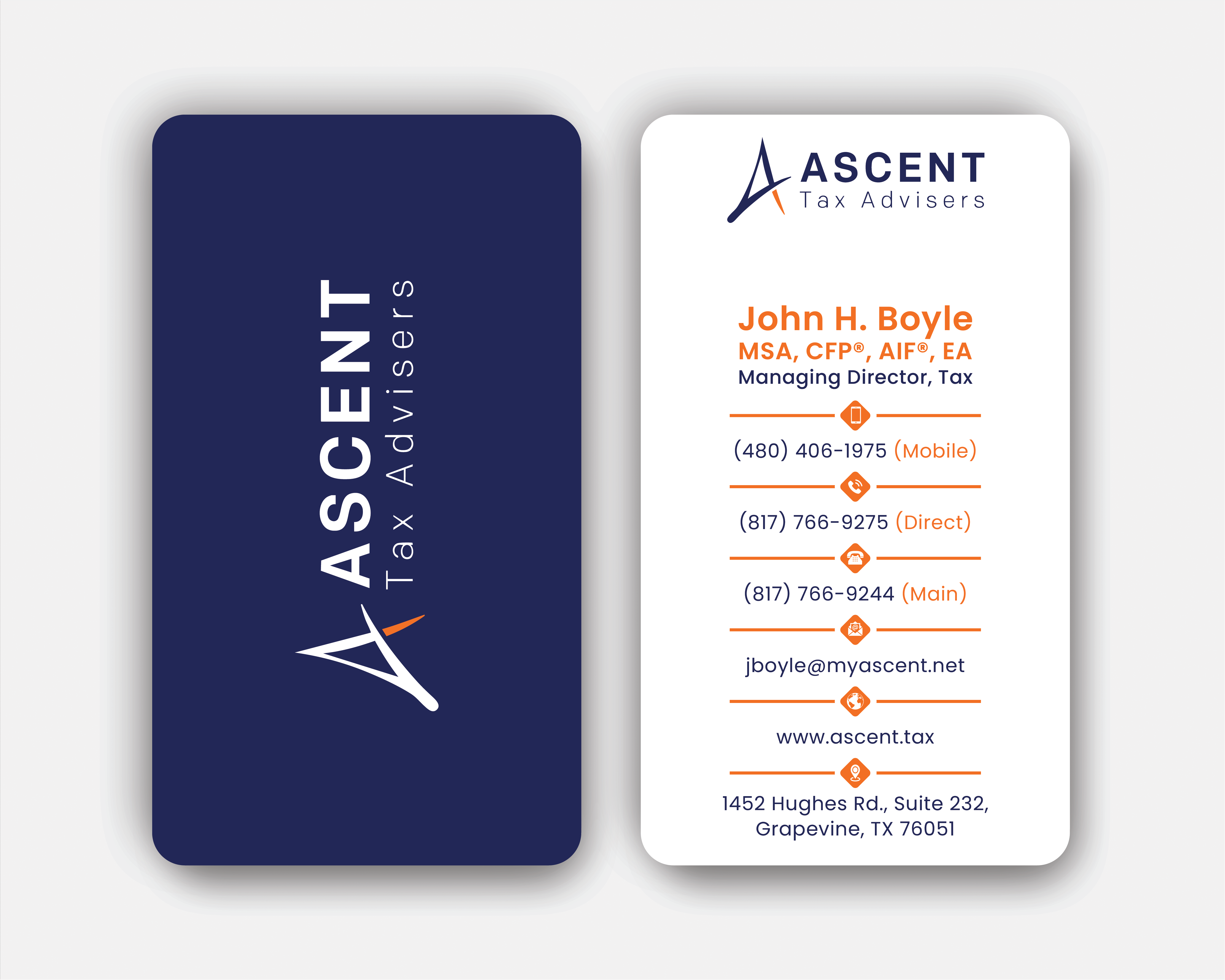 Business Card Design by DesignerShahadat for Ascent Tax Advisers | Design #37265310