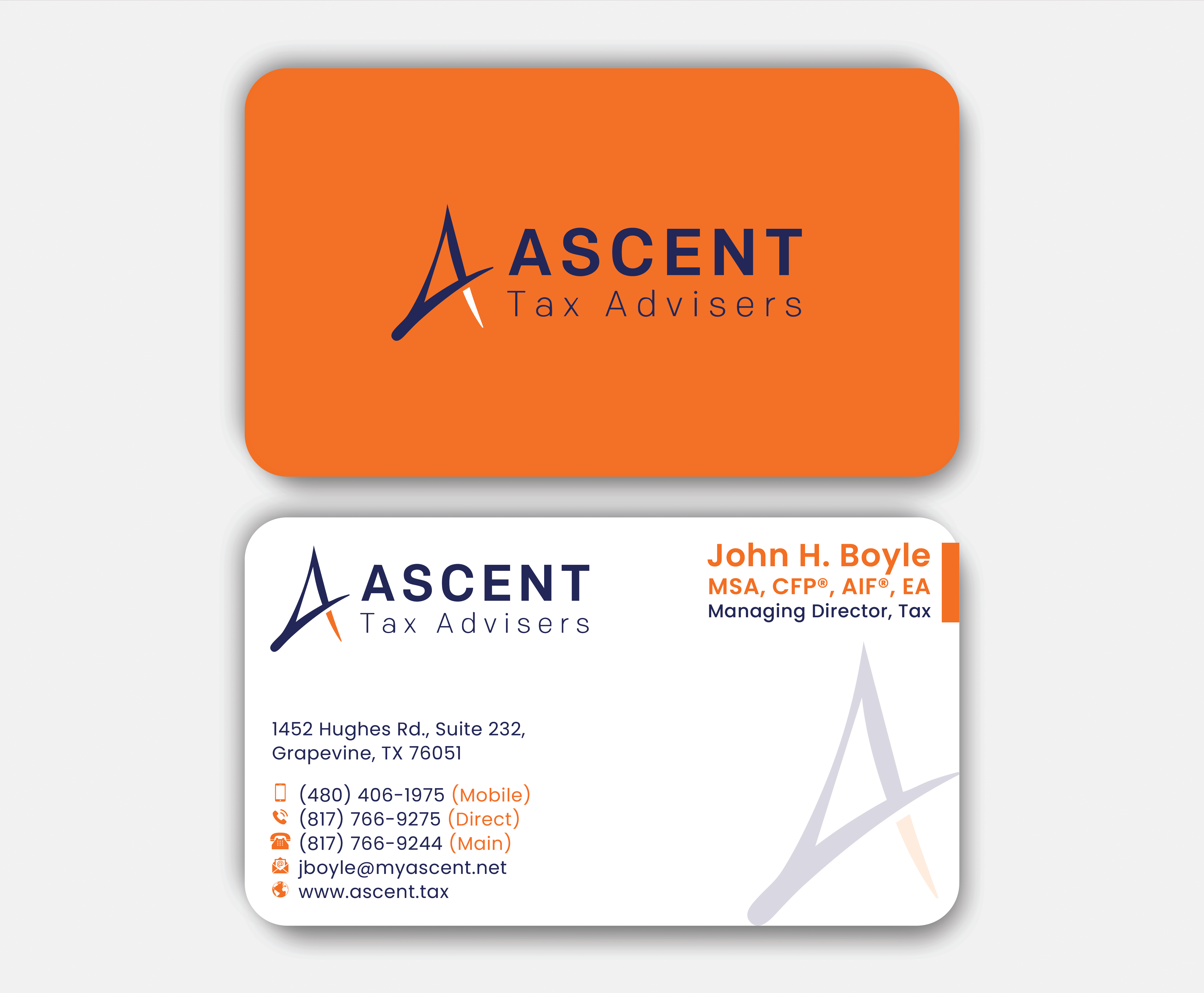 Business Card Design by DesignerShahadat for Ascent Tax Advisers | Design #37265348