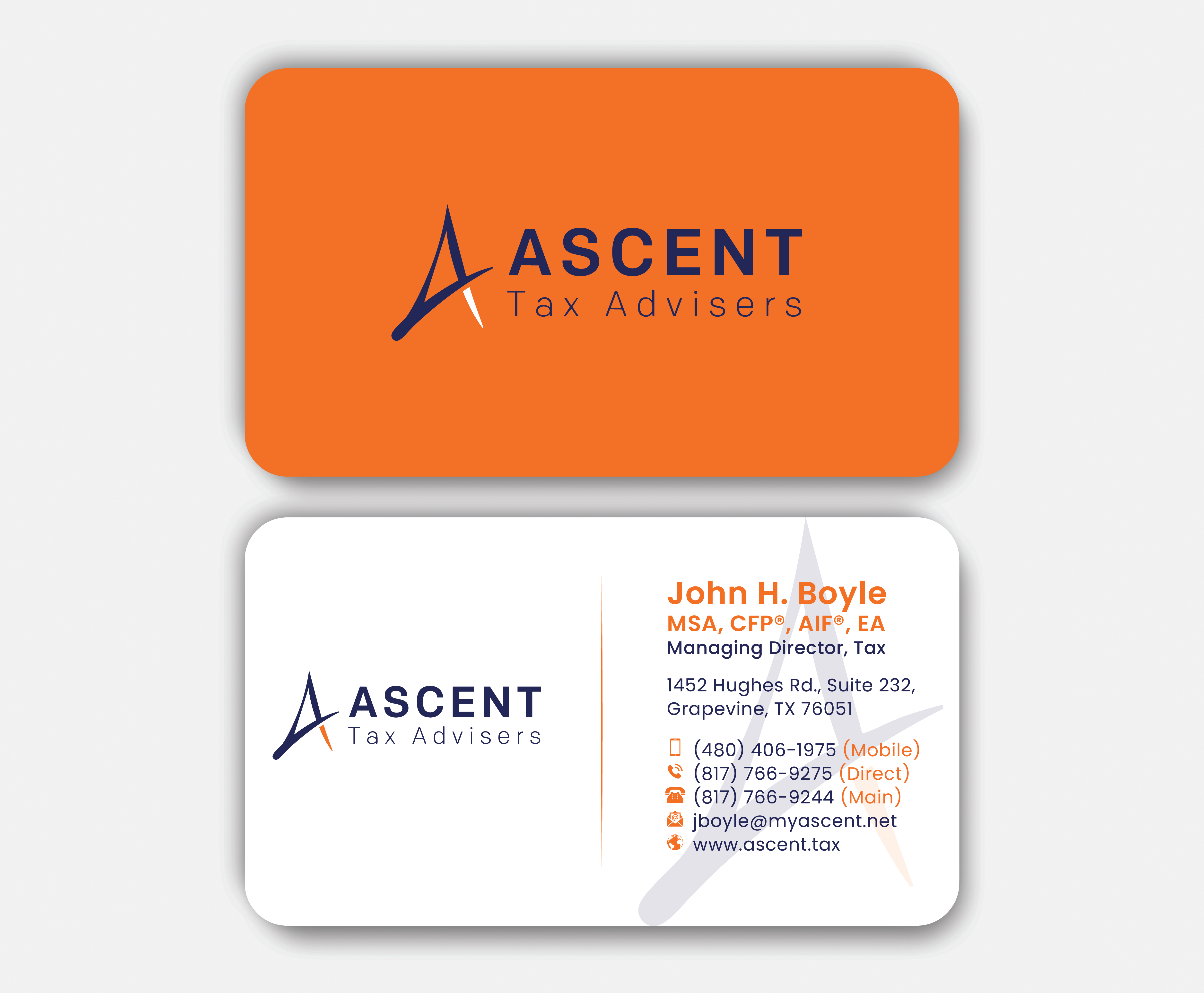 Business Card Design by DesignerShahadat for Ascent Tax Advisers | Design #37265349
