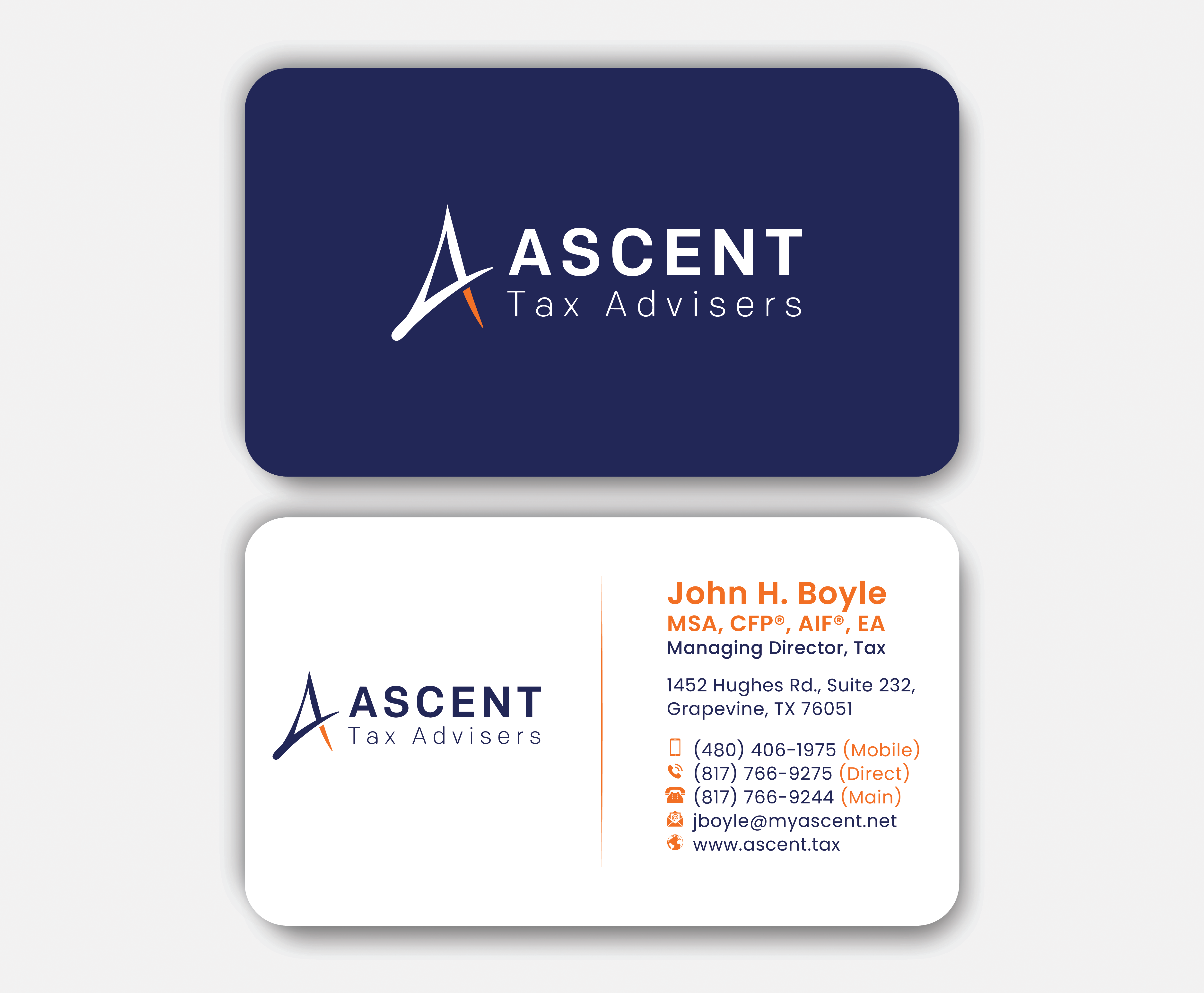 Business Card Design by DesignerShahadat for Ascent Tax Advisers | Design #37265350