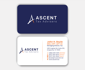Business Card Design by DesignerShahadat for Ascent Tax Advisers | Design: #37265350