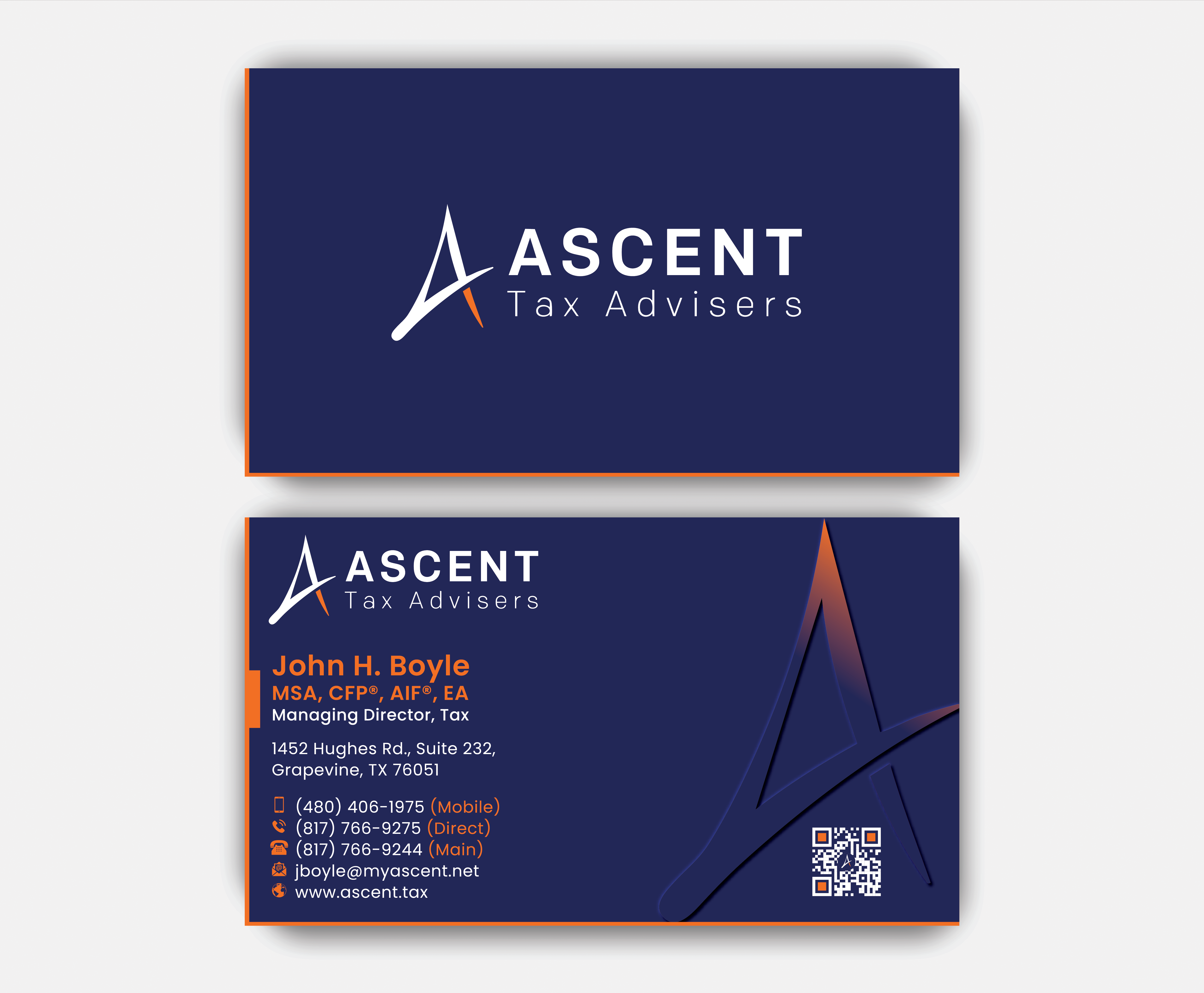 Business Card Design by DesignerShahadat for Ascent Tax Advisers | Design #37265353