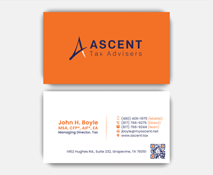 Business Card Design by DesignerShahadat for Ascent Tax Advisers | Design: #37265361