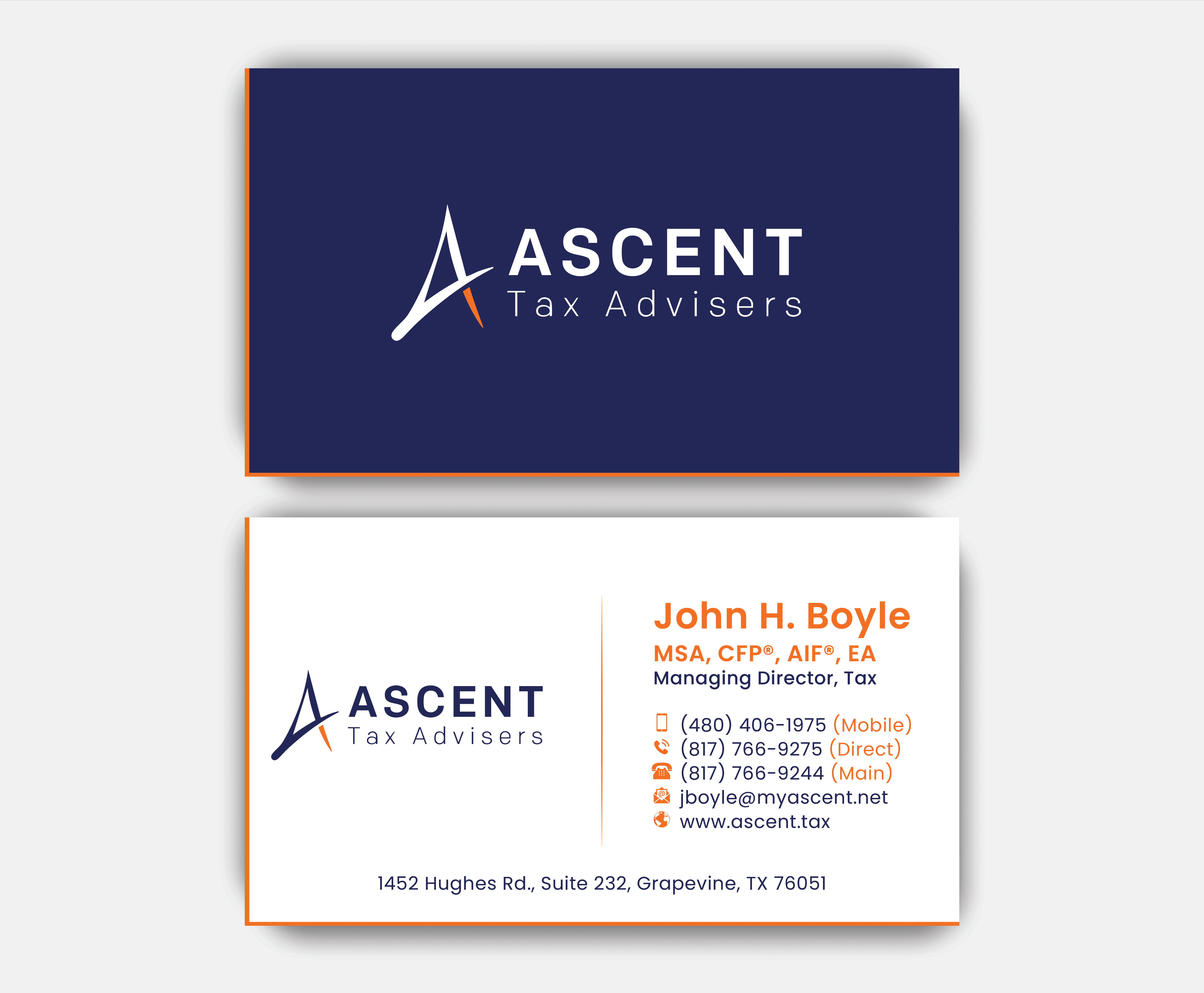 Business Card Design by DesignerShahadat for Ascent Tax Advisers | Design #37265362