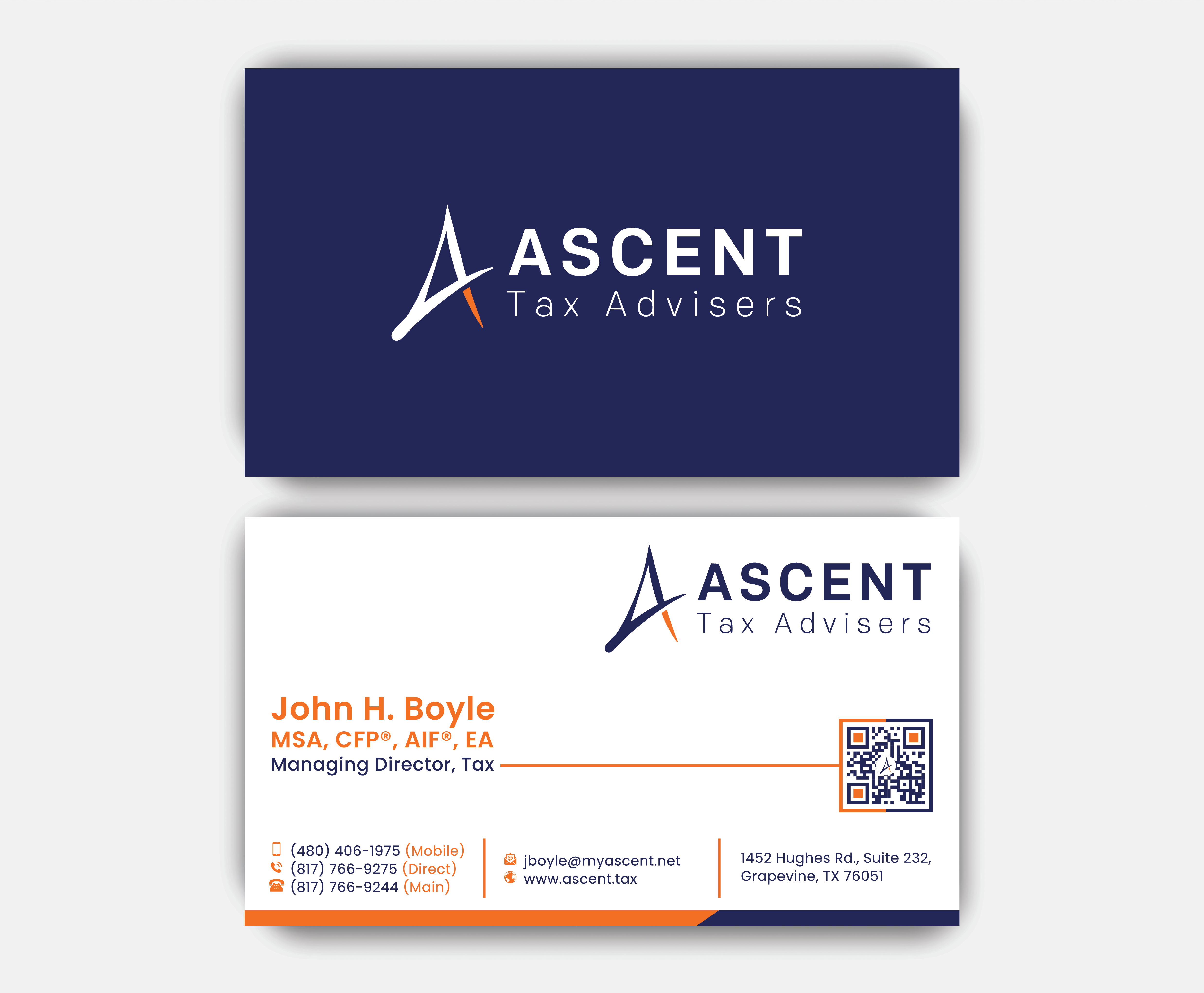 Business Card Design by DesignerShahadat for Ascent Tax Advisers | Design #37265363