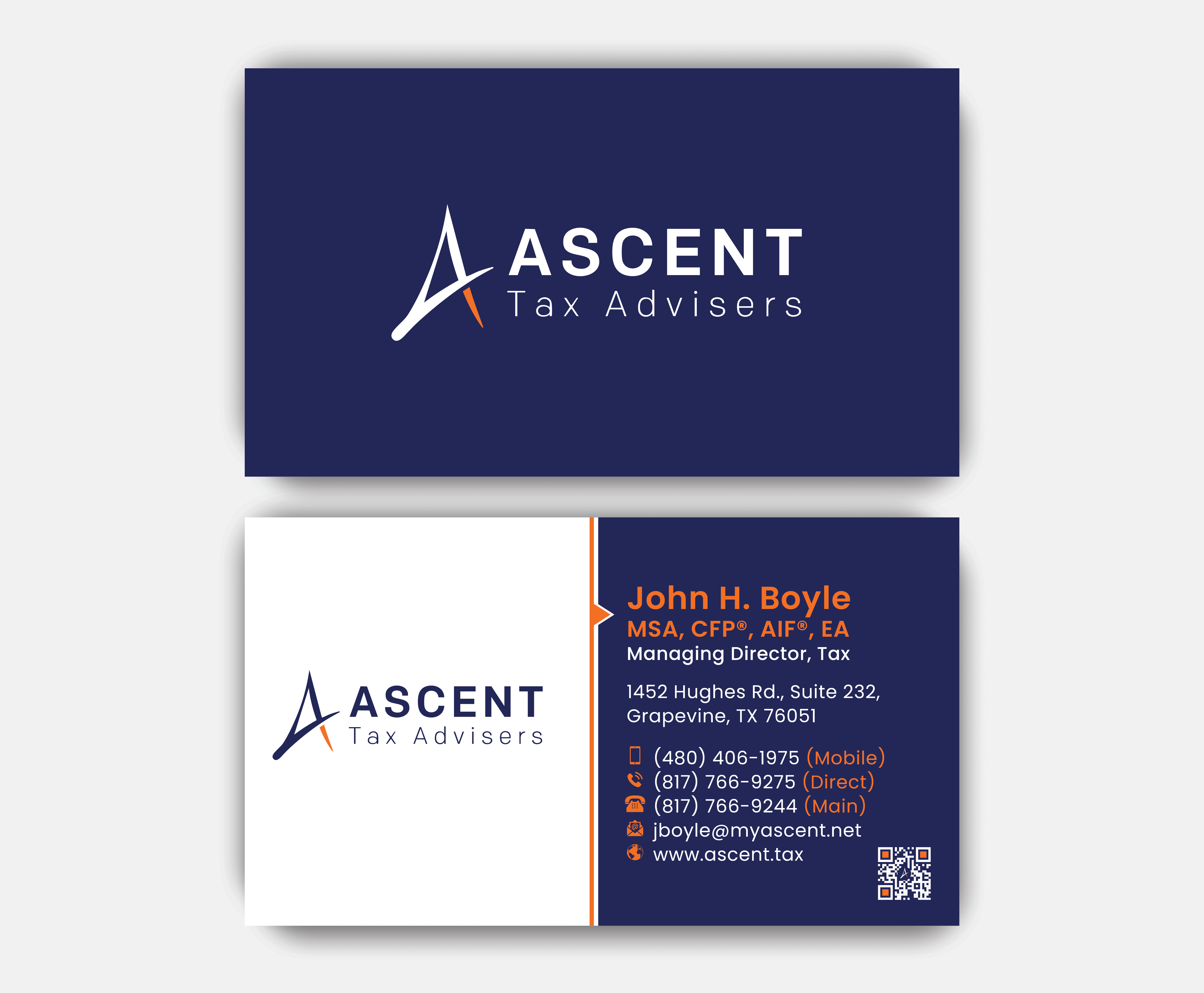 Business Card Design by DesignerShahadat for Ascent Tax Advisers | Design #37265364