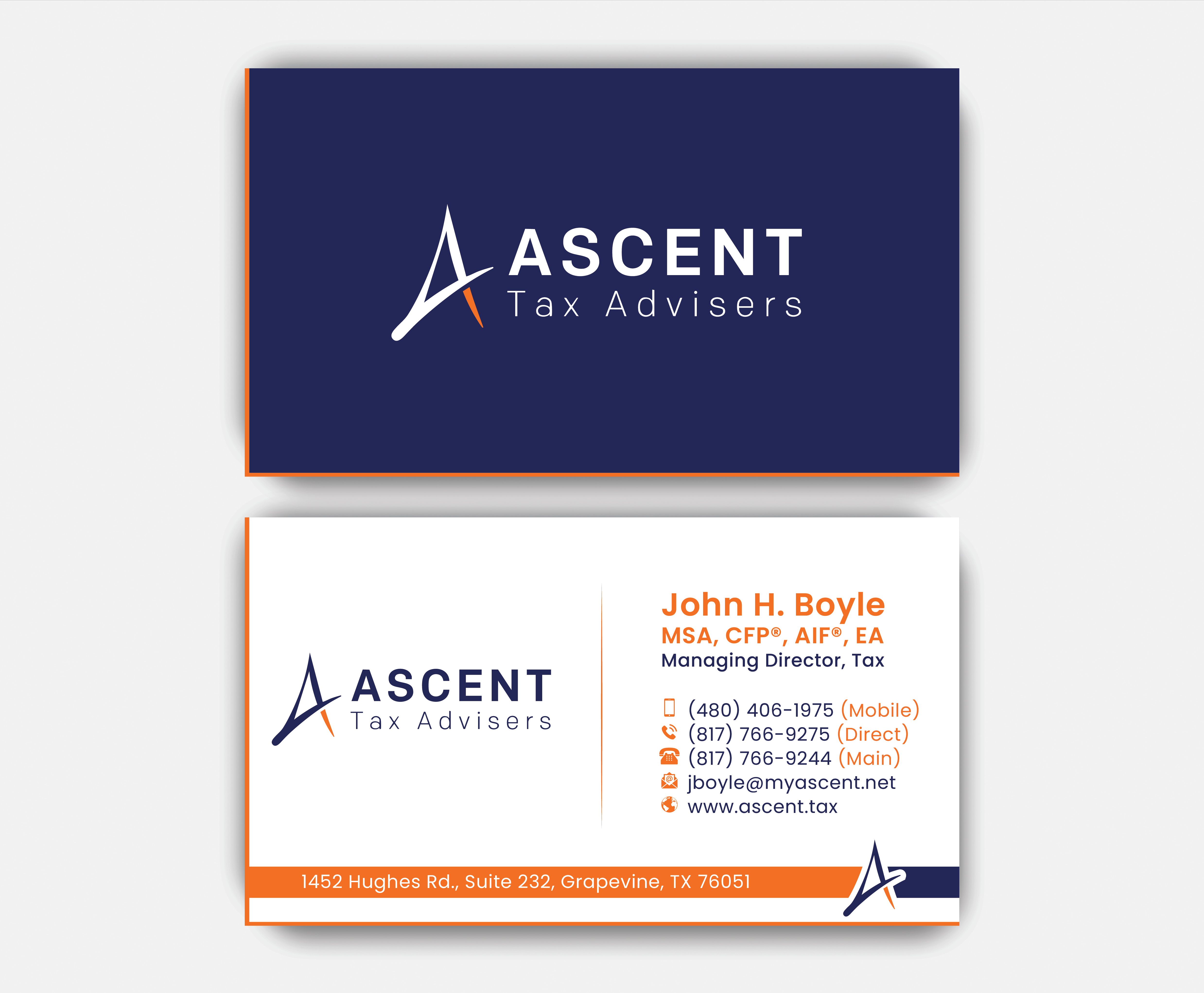 Business Card Design by DesignerShahadat for Ascent Tax Advisers | Design #37265391