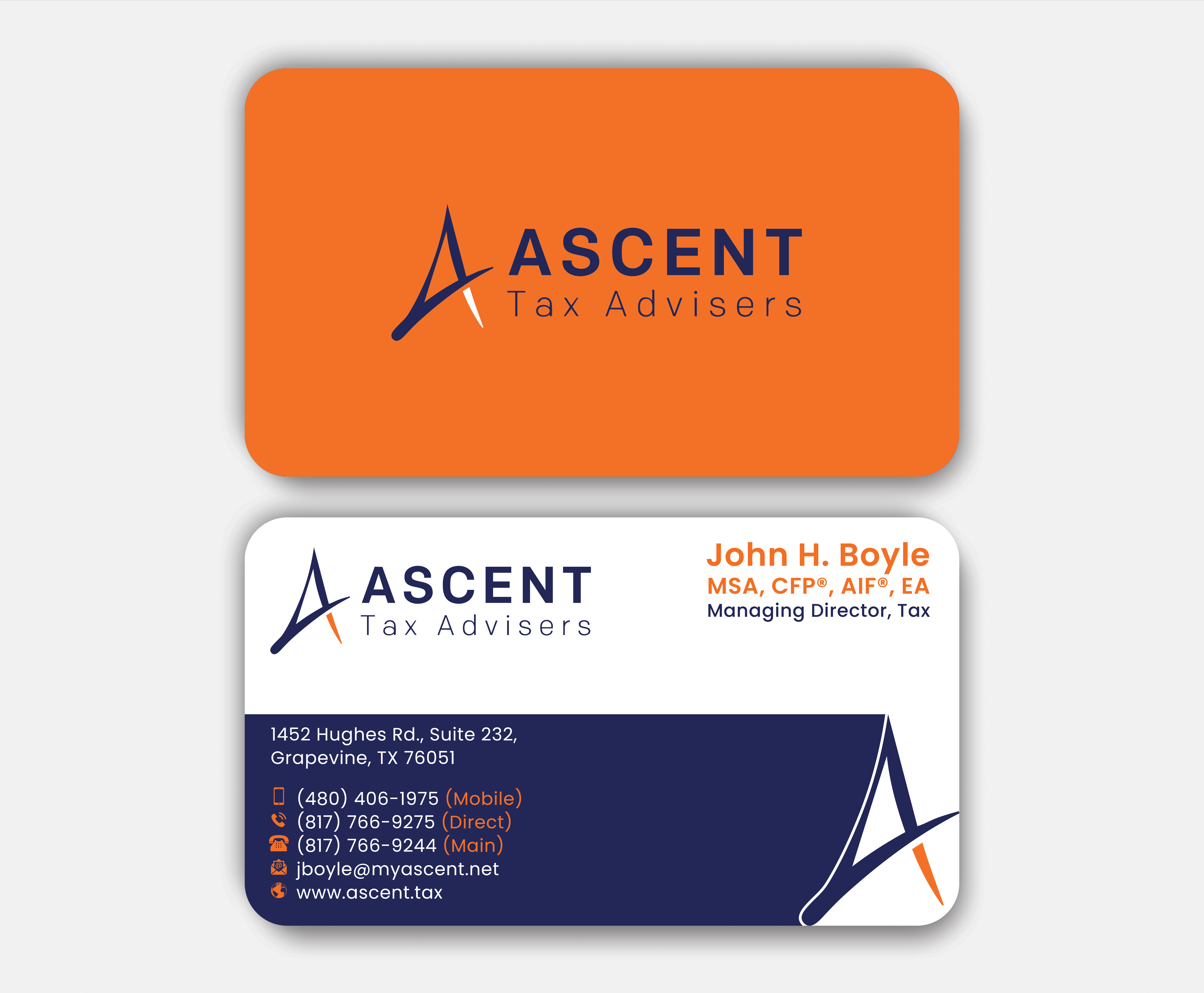 Business Card Design by DesignerShahadat for Ascent Tax Advisers | Design #37265392