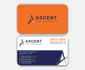 Business Card Design by DesignerShahadat for Ascent Tax Advisers | Design: #37265392
