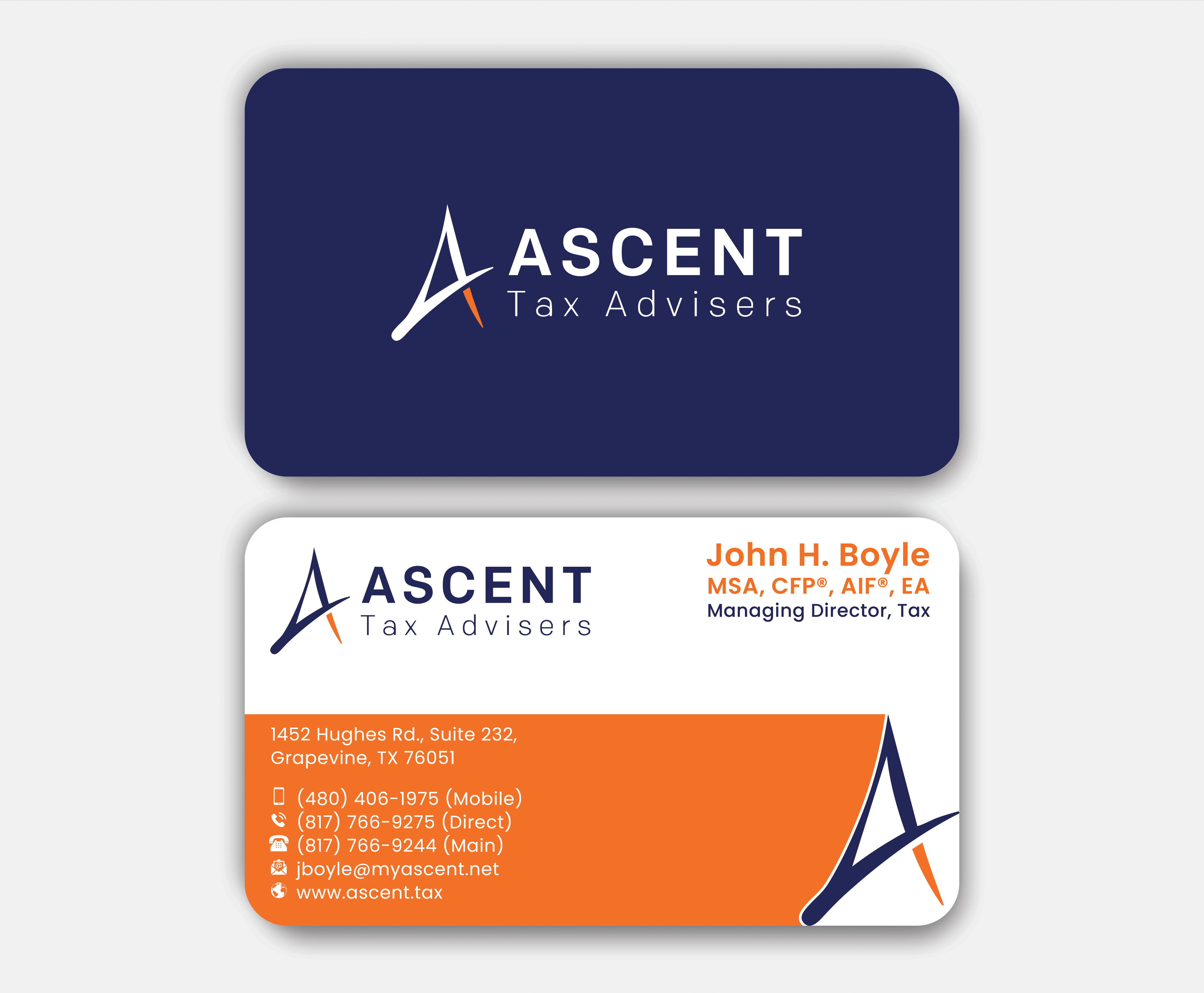 Business Card Design by DesignerShahadat for Ascent Tax Advisers | Design #37265394