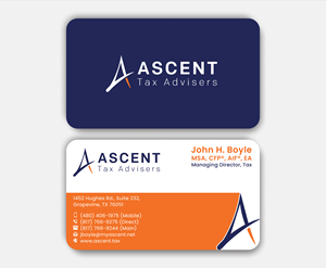 Business Card Design by DesignerShahadat for Ascent Tax Advisers | Design: #37265394