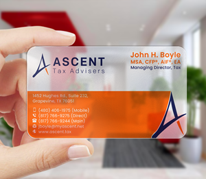 Business Card Design by DesignerShahadat for Ascent Tax Advisers | Design: #37265395