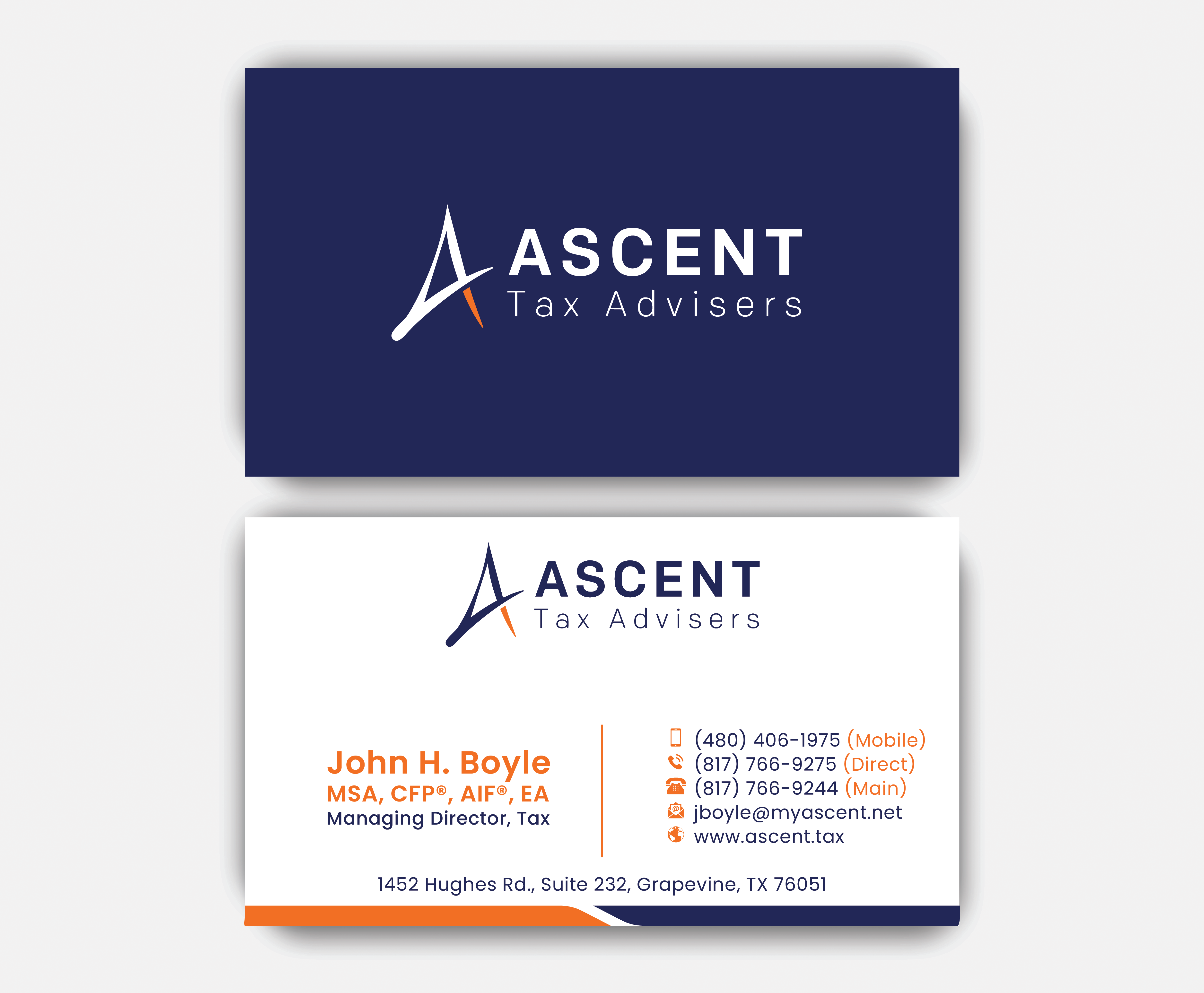 Business Card Design by DesignerShahadat for Ascent Tax Advisers | Design #37265412