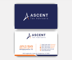 Business Card Design by DesignerShahadat for Ascent Tax Advisers | Design: #37265412