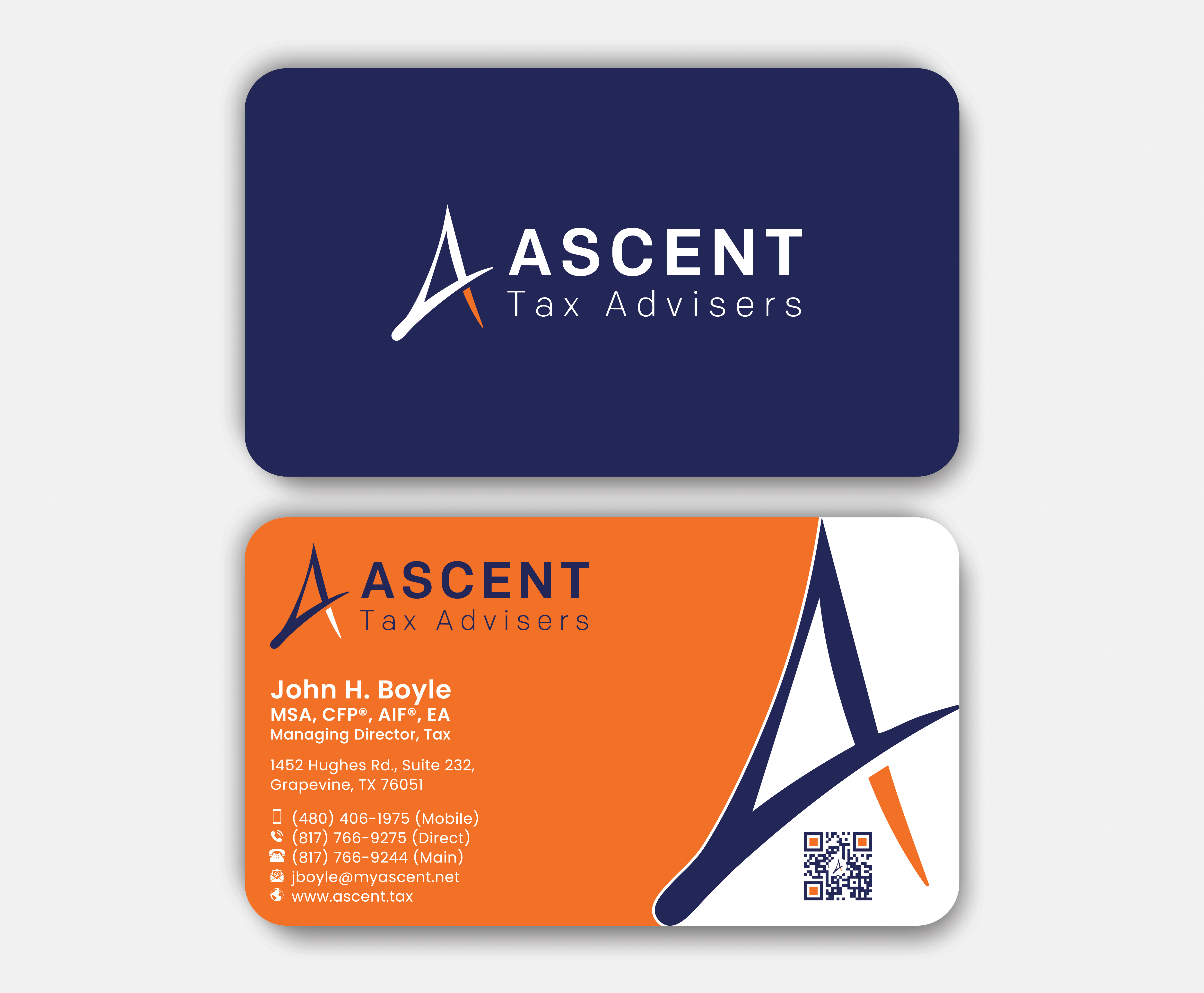 Business Card Design by DesignerShahadat for Ascent Tax Advisers | Design #37265413