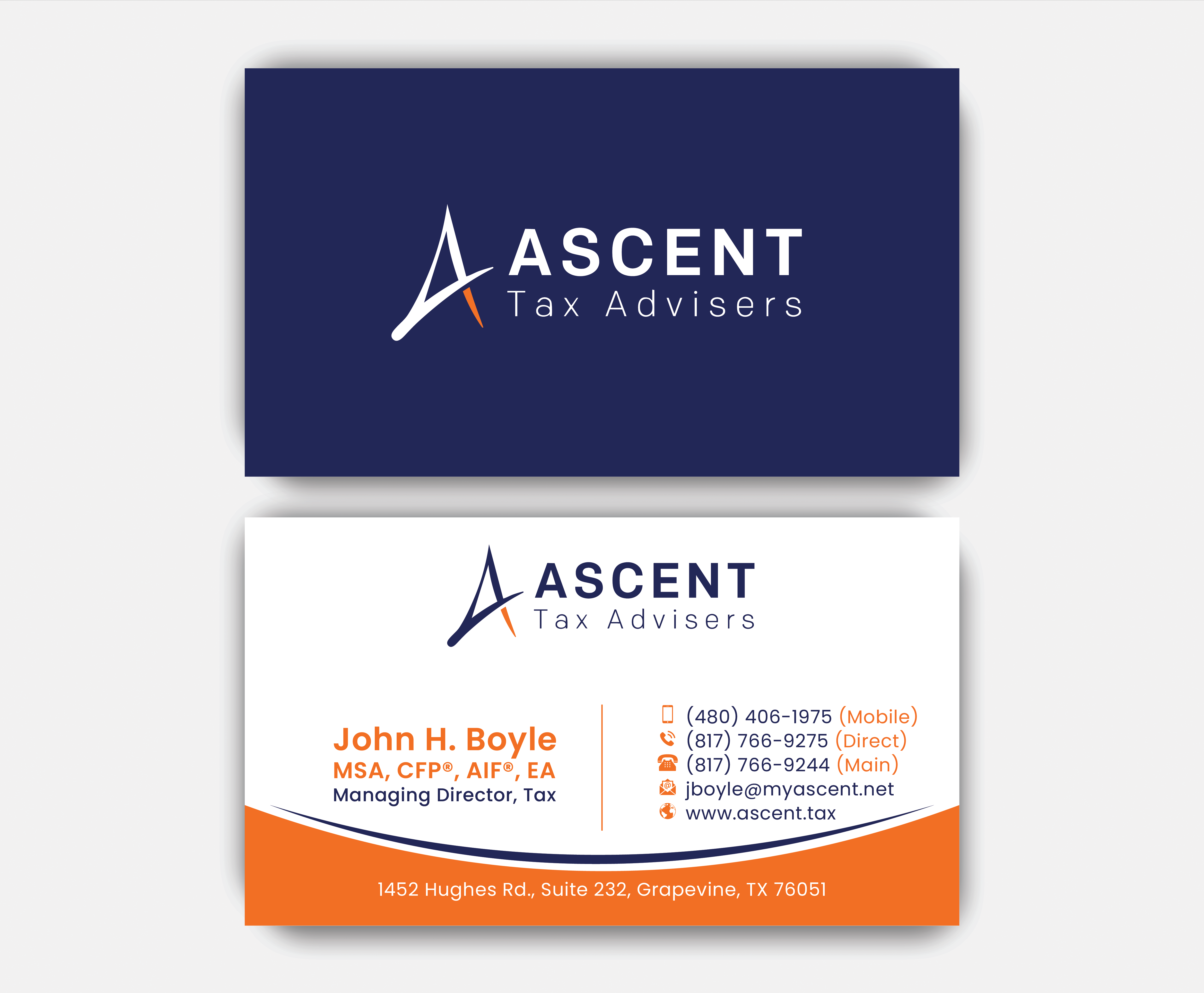 Business Card Design by DesignerShahadat for Ascent Tax Advisers | Design #37268085