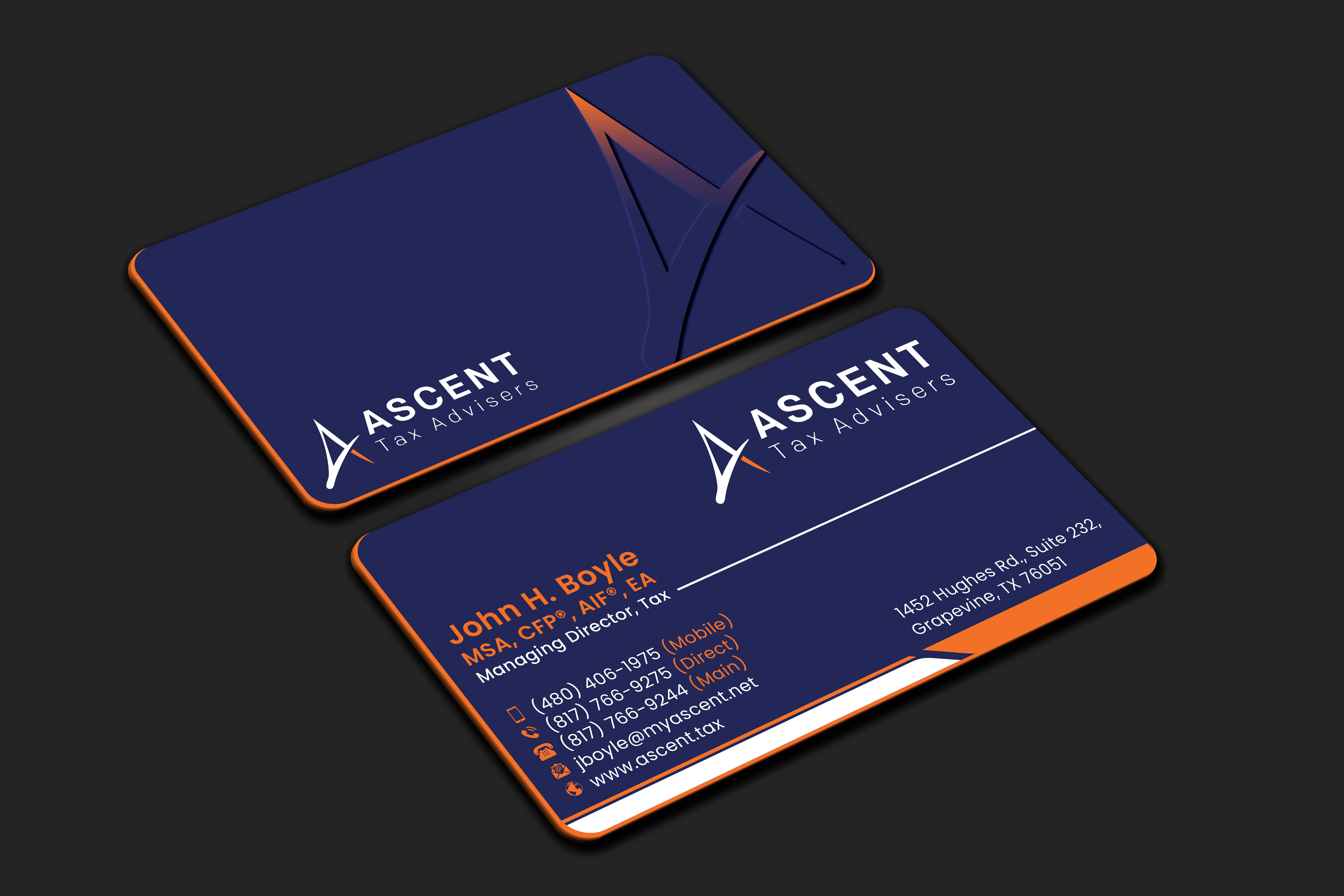 Business Card Design by DesignerShahadat for Ascent Tax Advisers | Design #37268092