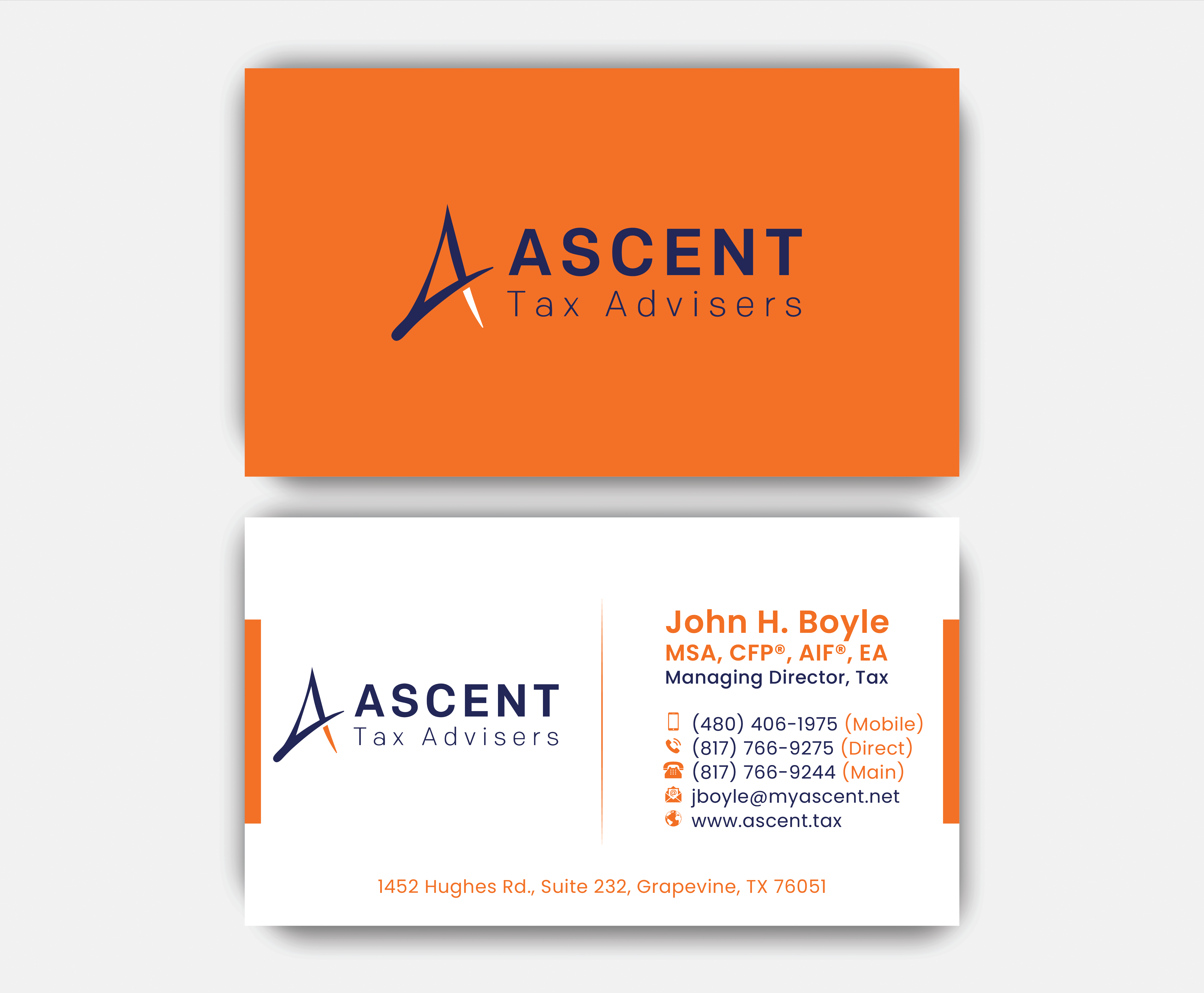 Business Card Design by DesignerShahadat for Ascent Tax Advisers | Design #37268437