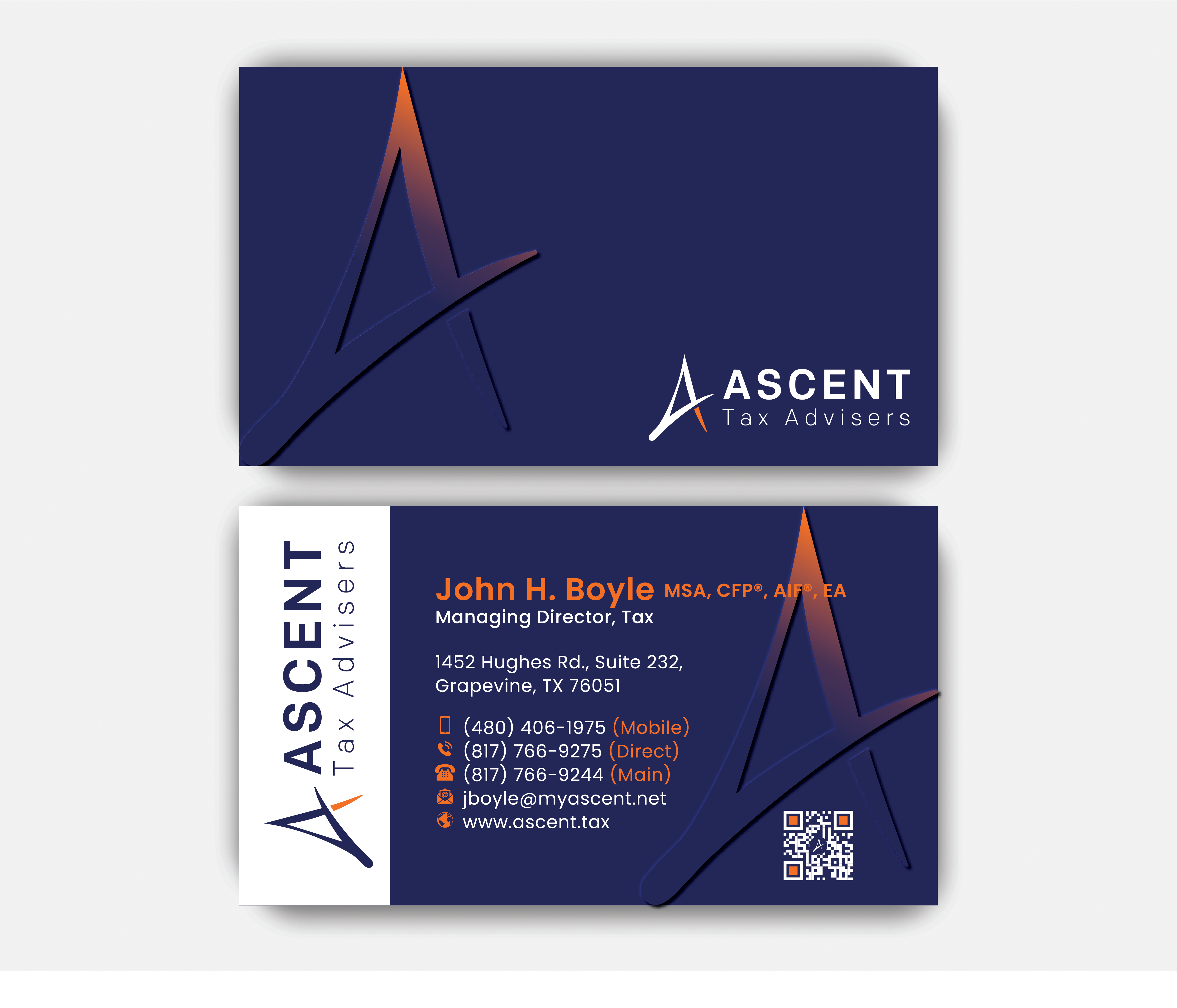 Business Card Design by DesignerShahadat for Ascent Tax Advisers | Design #37268440