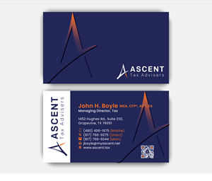 Business Card Design by DesignerShahadat for Ascent Tax Advisers | Design: #37268440