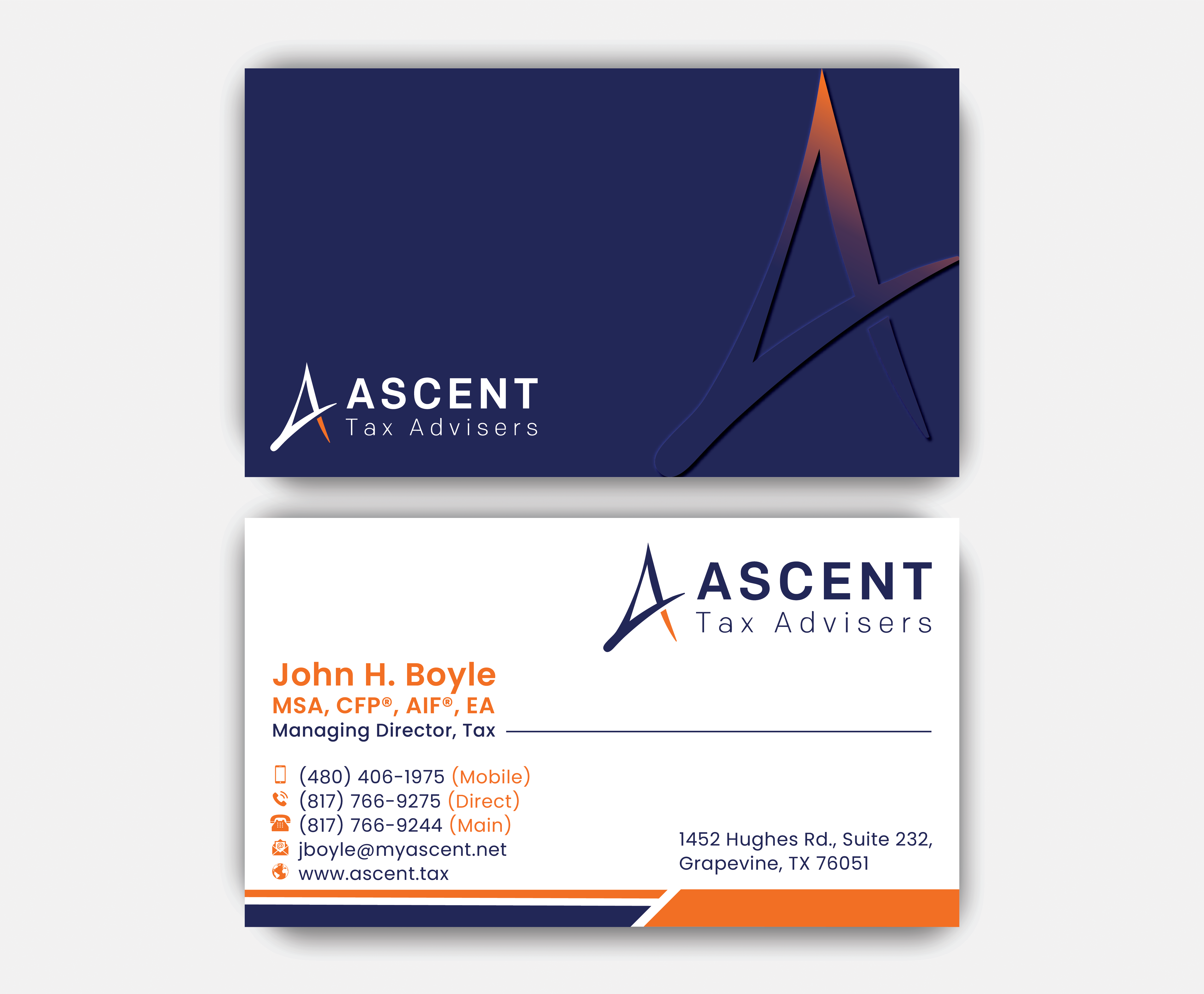 Business Card Design by DesignerShahadat for Ascent Tax Advisers | Design #37268443