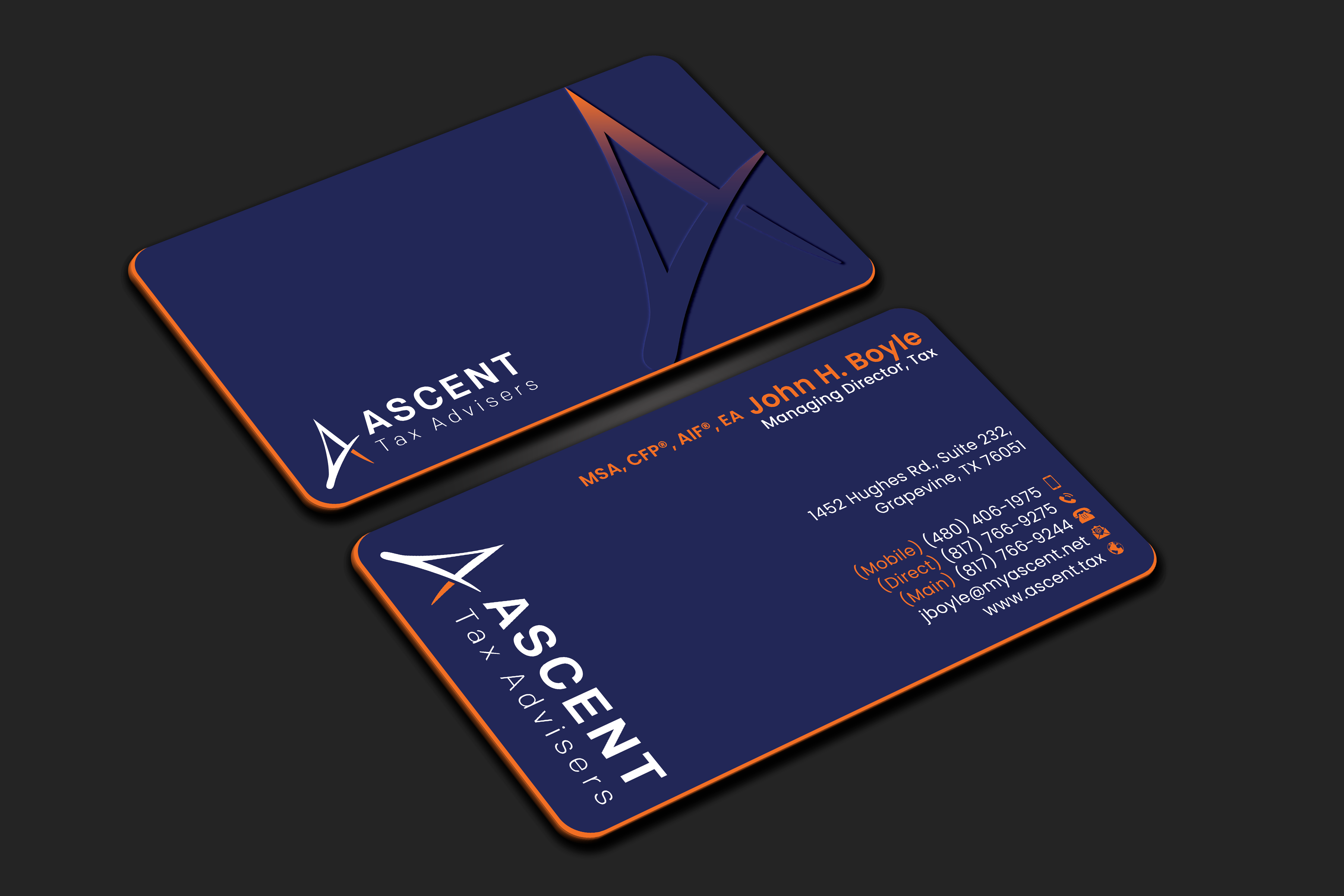 Business Card Design by DesignerShahadat for Ascent Tax Advisers | Design #37268448