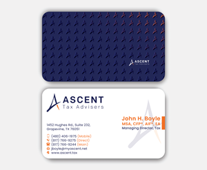 Business Card Design by DesignerShahadat for Ascent Tax Advisers | Design: #37268889